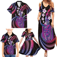 Hawaii King Kamehameha Family Matching Summer Maxi Dress and Hawaiian Shirt Fantastic Plumeria Sweet Vibes