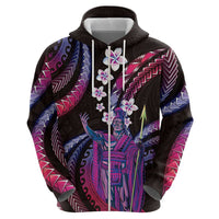 Hawaii King Kamehameha Hoodie Fantastic Plumeria Sweet Vibes