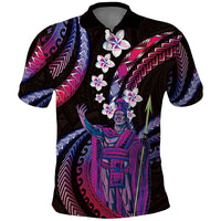 Hawaii King Kamehameha Polo Shirt Fantastic Plumeria Sweet Vibes