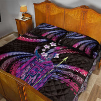 Hawaii King Kamehameha Quilt Bed Set Fantastic Plumeria Sweet Vibes