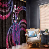 Hawaii King Kamehameha Window Curtain Fantastic Plumeria Sweet Vibes