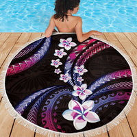 Hawaii Plumeria Beach Blanket Sweet Gradient Polynesian Pattern