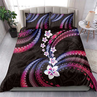 Hawaii Plumeria Bedding Set Sweet Gradient Polynesian Pattern