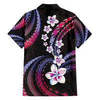Hawaii Plumeria Family Matching Tank Maxi Dress and Hawaiian Shirt Sweet Gradient Polynesian Pattern