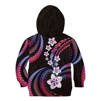 Hawaii Plumeria Kid Hoodie Sweet Gradient Polynesian Pattern