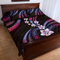 Hawaii Plumeria Quilt Bed Set Sweet Gradient Polynesian Pattern