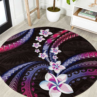 Hawaii Plumeria Round Carpet Sweet Gradient Polynesian Pattern LT01 Pink - Polynesian Pride
