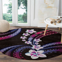 Hawaii Plumeria Round Carpet Sweet Gradient Polynesian Pattern LT01 - Polynesian Pride