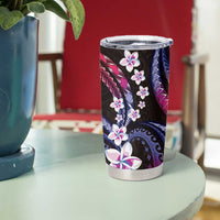 Hawaii Plumeria Tumbler Cup Sweet Gradient Polynesian Pattern