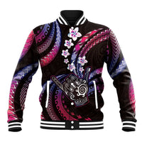 Hawaii Shaka Sign Baseball Jacket Fantastic Frangipani Sweet Vibes