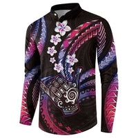 Hawaii Shaka Sign Button Sweatshirt Fantastic Frangipani Sweet Vibes