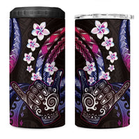 Hawaii Shaka Sign 4 in 1 Can Cooler Tumbler Fantastic Frangipani Sweet Vibes