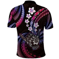 Hawaii Shaka Sign Polo Shirt Fantastic Frangipani Sweet Vibes