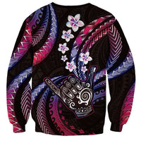 Hawaii Shaka Sign Sweatshirt Fantastic Frangipani Sweet Vibes
