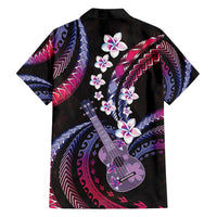 Hawaiian Ukulele Family Matching Summer Maxi Dress and Hawaiian Shirt Sweet Dream Fantastic Plumeria