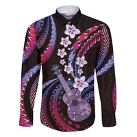 Hawaiian Ukulele Family Matching Summer Maxi Dress and Hawaiian Shirt Sweet Dream Fantastic Plumeria