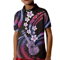 Hawaiian Ukulele Kid Polo Shirt Sweet Dream Fantastic Plumeria