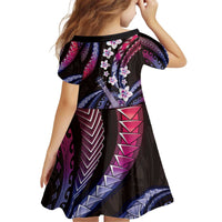 Hawaiian Ukulele Kid Short Sleeve Dress Sweet Dream Fantastic Plumeria LT01 - Polynesian Pride