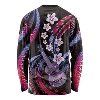 Hawaiian Ukulele Long Sleeve Shirt Sweet Dream Fantastic Plumeria