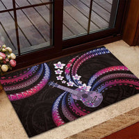 Hawaiian Ukulele Rubber Doormat Sweet Dream Fantastic Plumeria