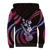 Hawaiian Ukulele Sherpa Hoodie Sweet Dream Fantastic Plumeria