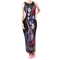 Hawaiian Ukulele Tank Maxi Dress Sweet Dream Fantastic Plumeria