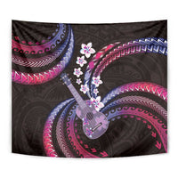 Hawaiian Ukulele Tapestry Sweet Dream Fantastic Plumeria