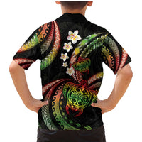 Hawaii Turtles Plumeria Family Matching Mermaid Dress and Hawaiian Shirt Reggae Polynesian Pattern
