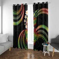 Hawaii Turtles Plumeria Window Curtain Reggae Polynesian Pattern LT01 With Grommets Reggae - Polynesian Pride