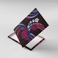 Hawaii Turtles Plumeria Canvas Wall Art Sweet Gradient Polynesian Pattern