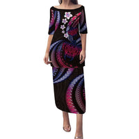 Hawaii Turtles Plumeria Puletasi Sweet Gradient Polynesian Pattern