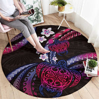 Hawaii Turtles Plumeria Round Carpet Sweet Gradient Polynesian Pattern LT01 - Polynesian Pride