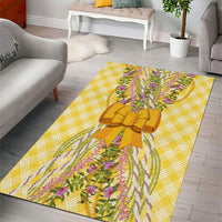 Hawaii Palaka Pikake Lokelani Plumeria Area Rug Melemele Coquette Bow