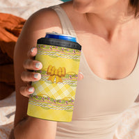 Hawaii Palaka Pikake Lokelani Plumeria 4 in 1 Can Cooler Tumbler Melemele Coquette Bow