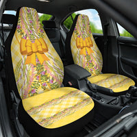Hawaii Palaka Pikake Lokelani Plumeria Car Seat Cover Melemele Coquette Bow