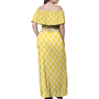 Hawaii Palaka Pikake Lokelani Plumeria Family Matching Off Shoulder Maxi Dress and Hawaiian Shirt Melemele Coquette Bow
