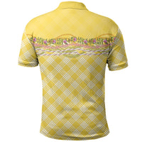Hawaii Palaka Pikake Lokelani Plumeria Polo Shirt Melemele Coquette Bow LT01 - Polynesian Pride