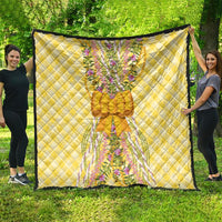 Hawaii Palaka Pikake Lokelani Plumeria Quilt Melemele Coquette Bow