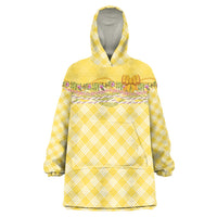 Hawaii Palaka Pikake Lokelani Plumeria Wearable Blanket Hoodie Melemele Coquette Bow