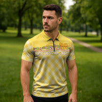 Hawaii Palaka Pikake Lokelani Plumeria Zipper Polo Shirt Melemele Coquette Bow LT01 - Polynesian Pride