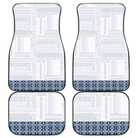 Samoa Siapo Blue Trimmed Car Mats Samoa White Sunday - Polynesian Pride