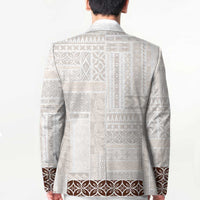 Samoa Siapo Brown Trimmed Blazer Samoa White Sunday - Polynesian Pride