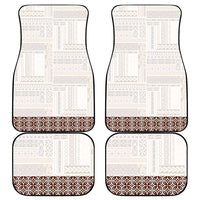 Samoa Siapo Brown Trimmed Car Mats Samoa White Sunday - Polynesian Pride