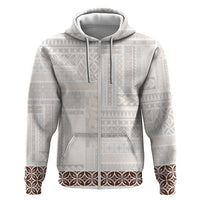 Samoa Siapo Brown Trimmed Hoodie Samoa White Sunday - Polynesian Pride