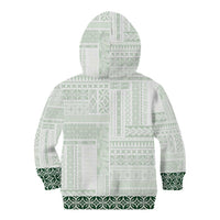 Samoa Siapo Green Trimmed Kid Hoodie Samoa White Sunday - Polynesian Pride