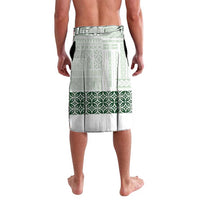 Samoa Siapo Green Trimmed Lavalava Samoa White Sunday - Polynesian Pride