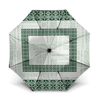Samoa Siapo Green Trimmed Umbrella Samoa White Sunday - Polynesian Pride