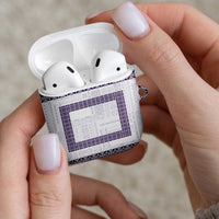 Samoa Siapo Purple Trimmed AirPods Case Samoa White Sunday LT01 - Polynesian Pride