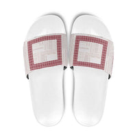 Samoa Siapo Red Trimmed Slide Sandals Samoa White Sunday - Polynesian Pride