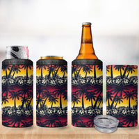 Hawaii Hibiscus Palm Tree Sunset 4 in 1 Can Cooler Tumbler Tropical Style - Polynesian Pride